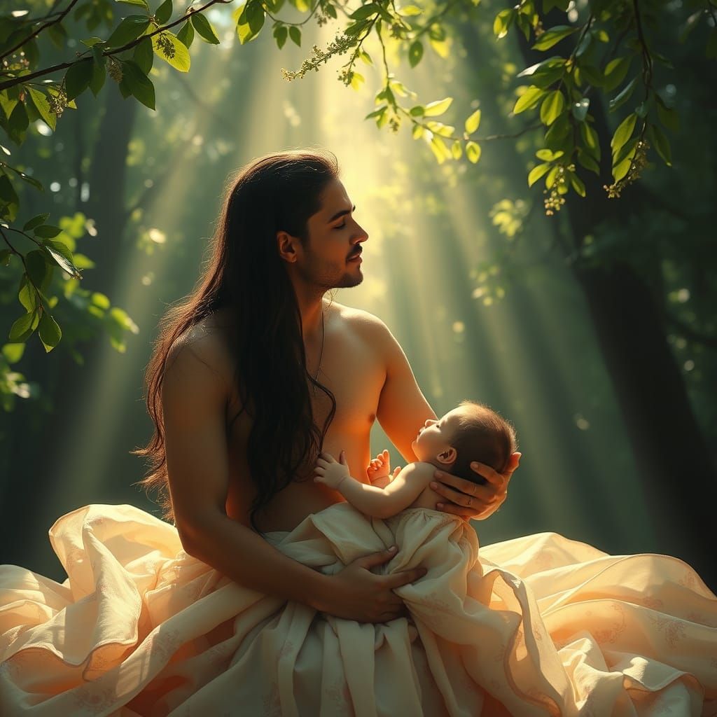 Newborn Being Connects to Nature's First Light