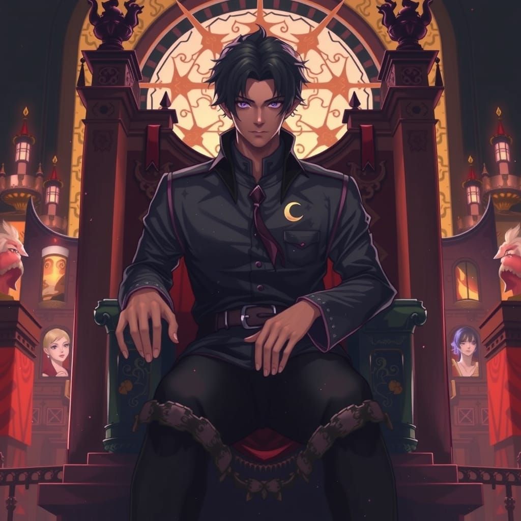 Anime Elf Woman in Flowing Dress, Cel-Shaded Style