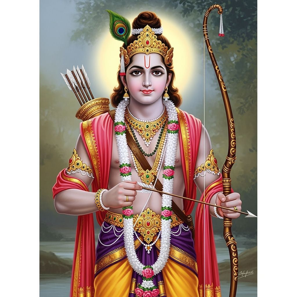 Divine Warrior Prince: Shri Ram Portrait
