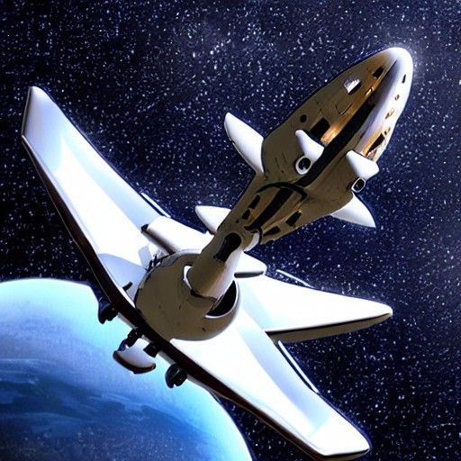 Futuristic Starship Concept Art