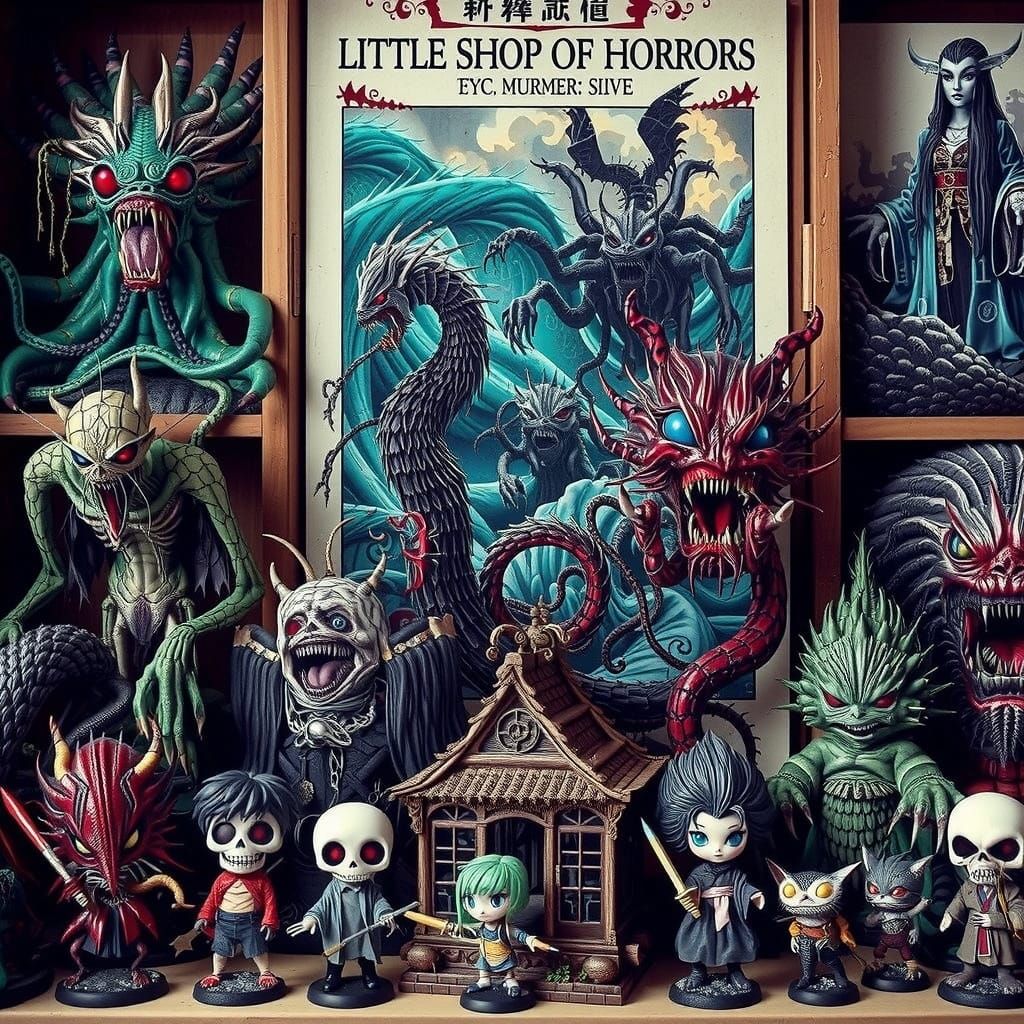 Audrey II Meets Lo Pan in Fantastical Cityscape