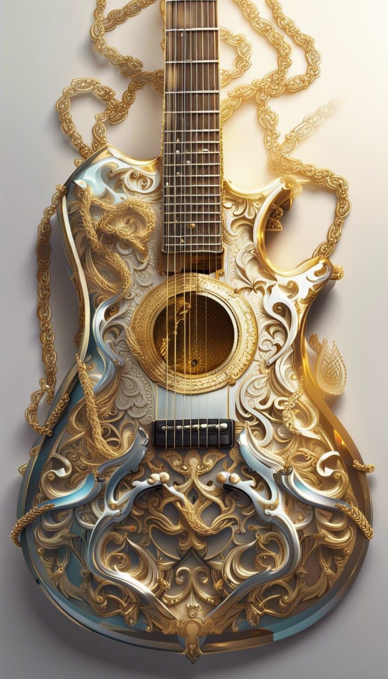 Guitar King in Chains and Chrome: Rococo Art
