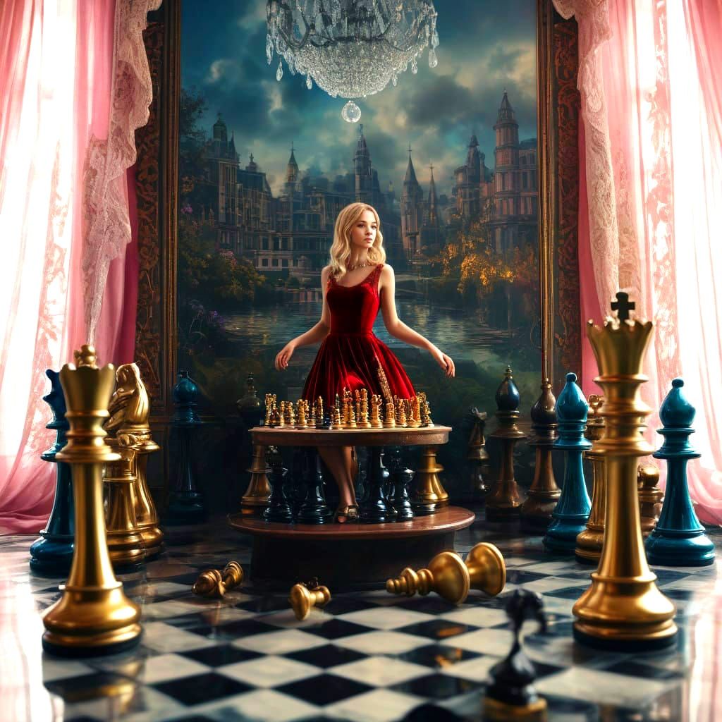 Regal Victorian Ballroom Dreams in Hyper-Realistic Digital A...