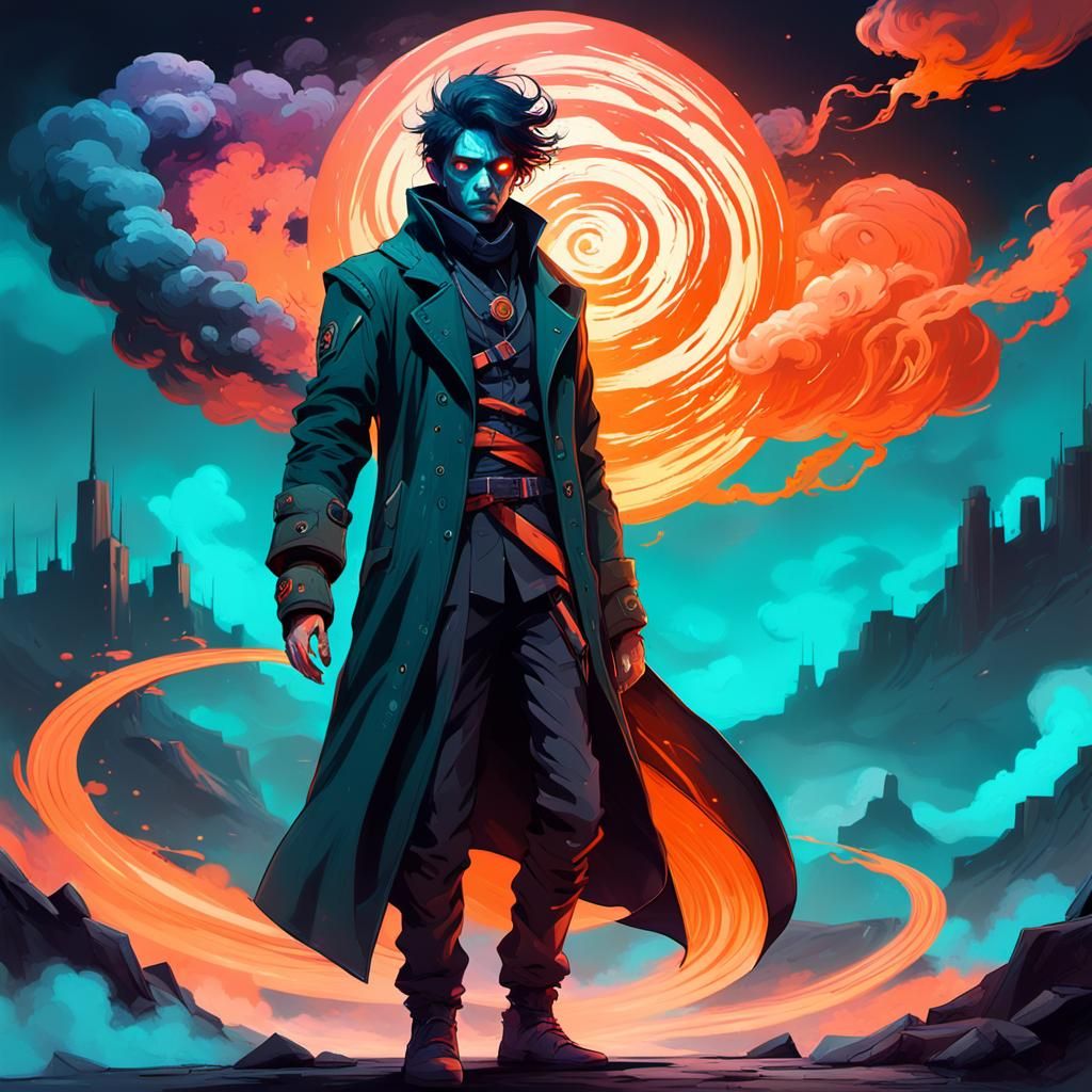 Dystopian Figure in Eerie Surrealist Concept Art