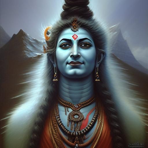 Mahadev as Oil Painting by James Gurney