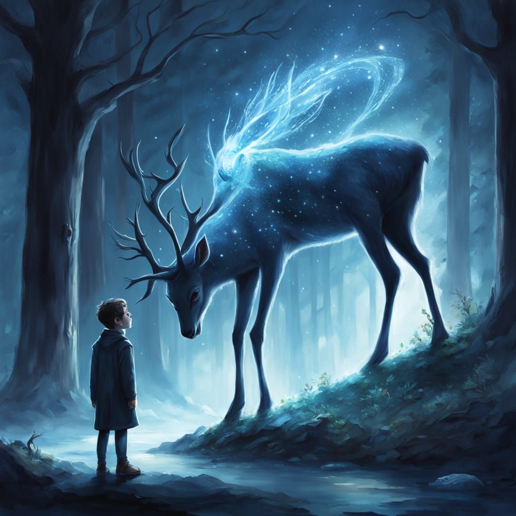 Wizard Boy and Mystical Deer Patronus