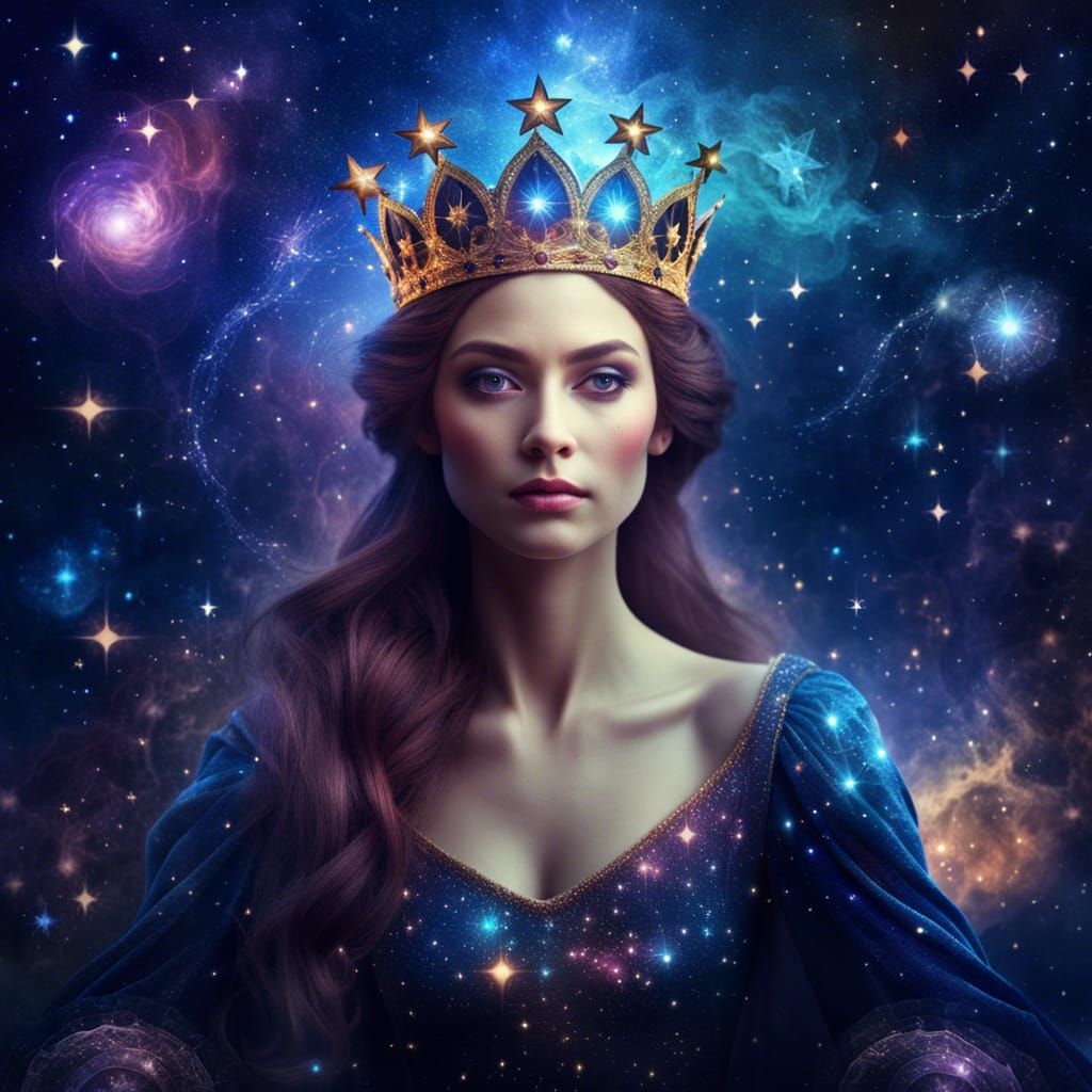 Magical Queen Amidst a Galaxy of Stars