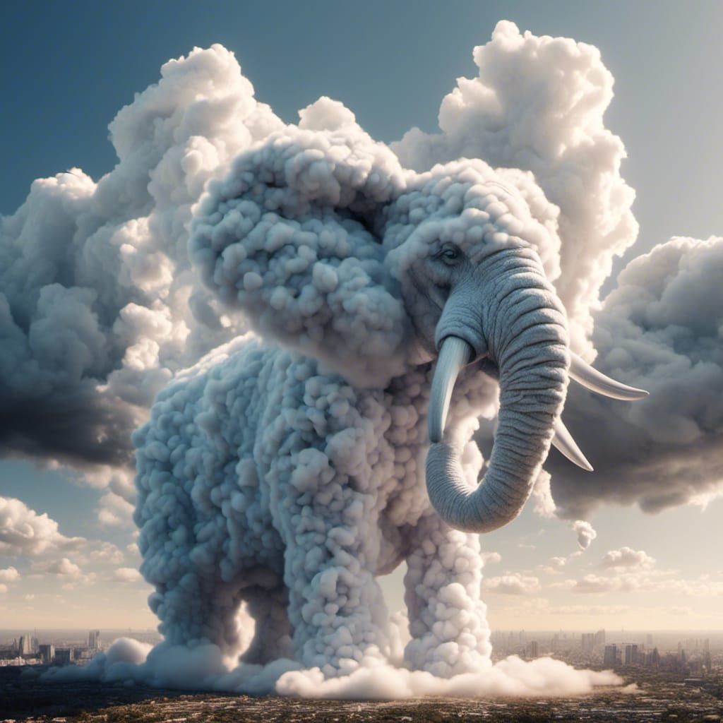 Cloud Elephant: An Ethereal Sky Creature
