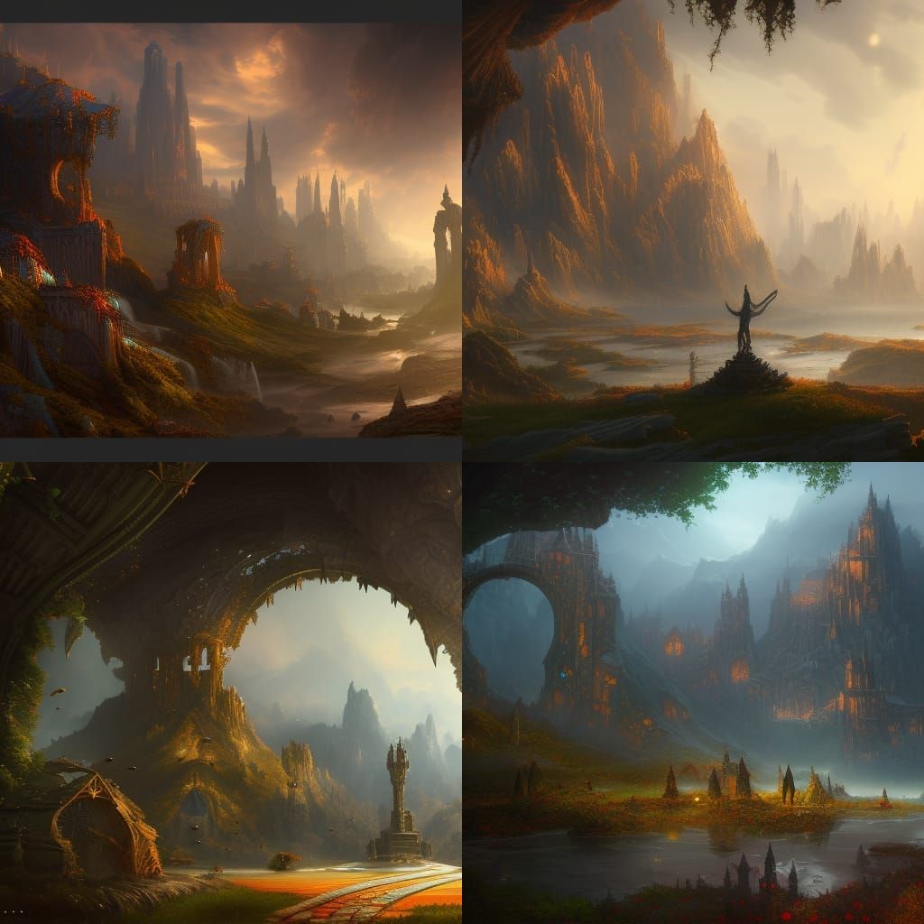 Fantastical Matte Painting in Deep Color