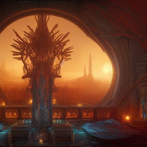 Intricate Rib Cage of Holy Parts: Fantasy Art