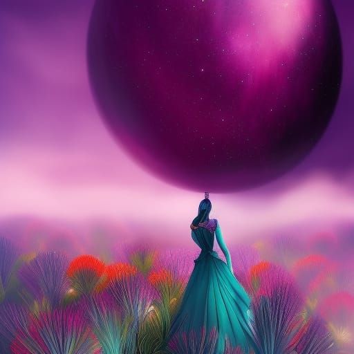 Mysterious Carnival: A Surreal Dreamlike Illustration