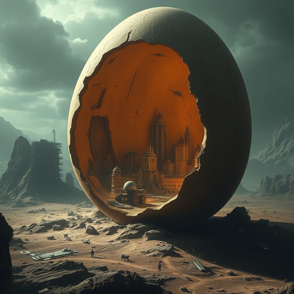 Ancient Egg Reveals Macro City on Alien Planet