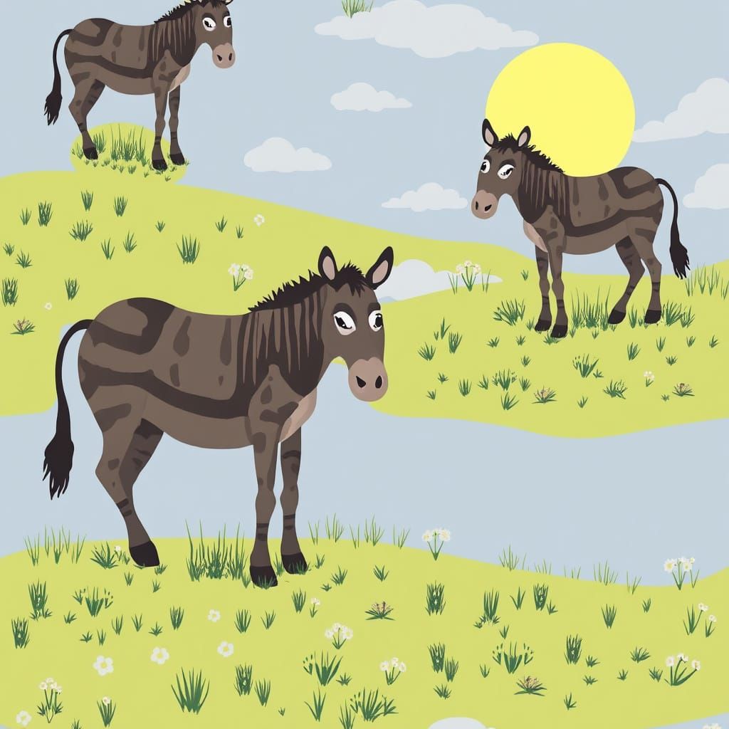 Unexpected Donkey Pattern in Playful Style