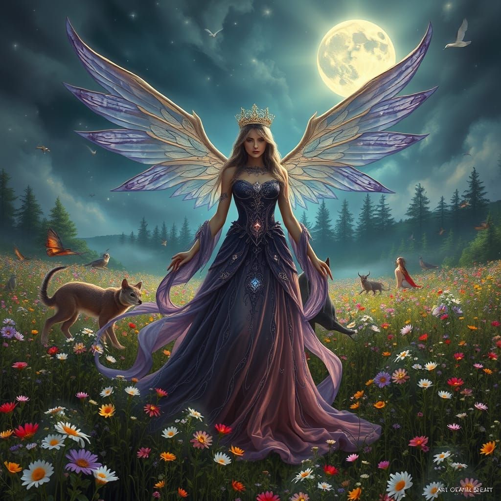 a photo realistic fantasy image of the Angel of Death as a m...