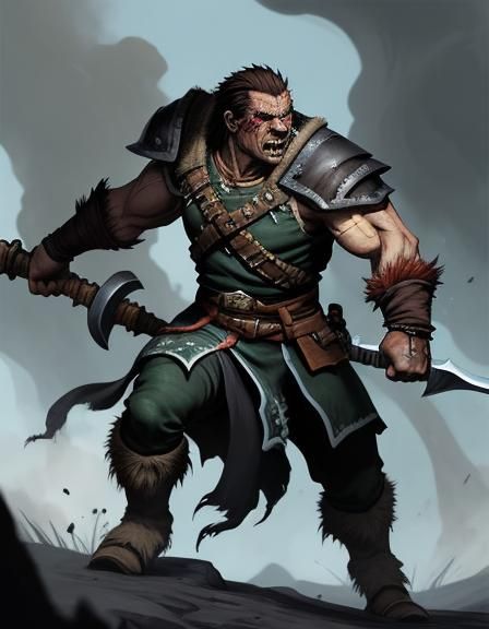 Varis Shadowstalker: Half-Orc Barbarian of Primal Fury