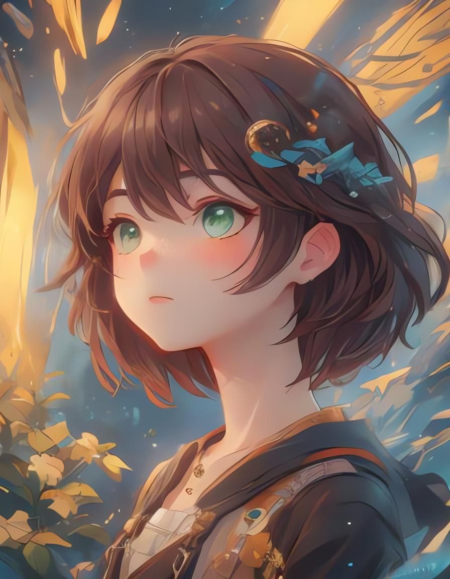 Realistic Anime Portrait with Intricate Detail