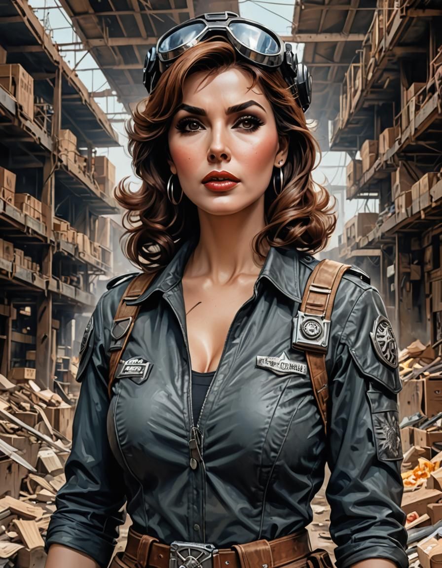 Gina Lollobrigida as Post-Apocalyptic Raider, Comic Art