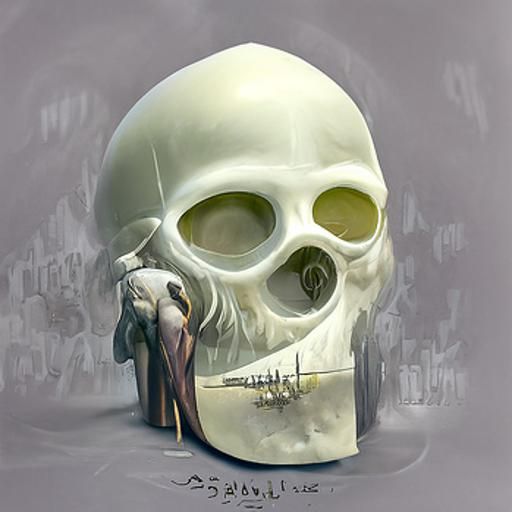 Skull Pop Art Screen Print in 8K Resolution