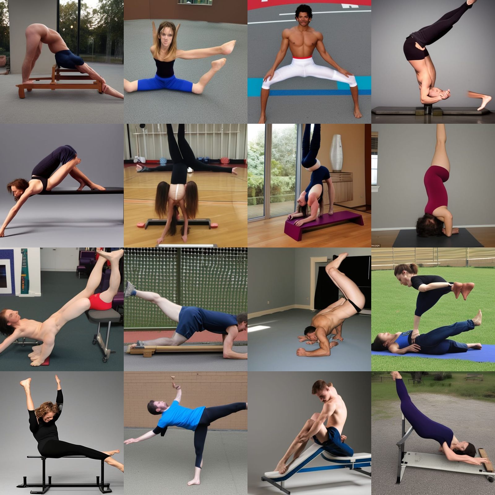 AI Image of a Person in a Straddle Position