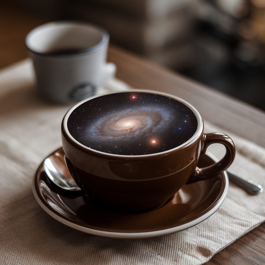 Coffee Cup Galaxy: A Cosmic Close-Up