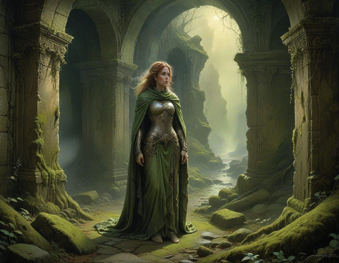 Mystical Crypt Revealed in Soft-Focus Realism