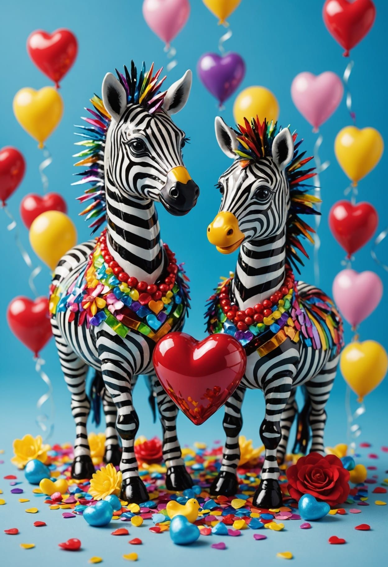 Punk Valentine's Day Celebration in Vibrant Colors