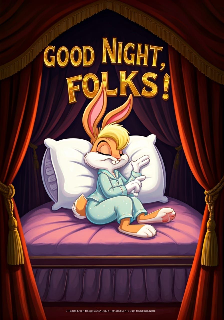 Lola Bunny's Dreamy Slumber in Velvet Bed