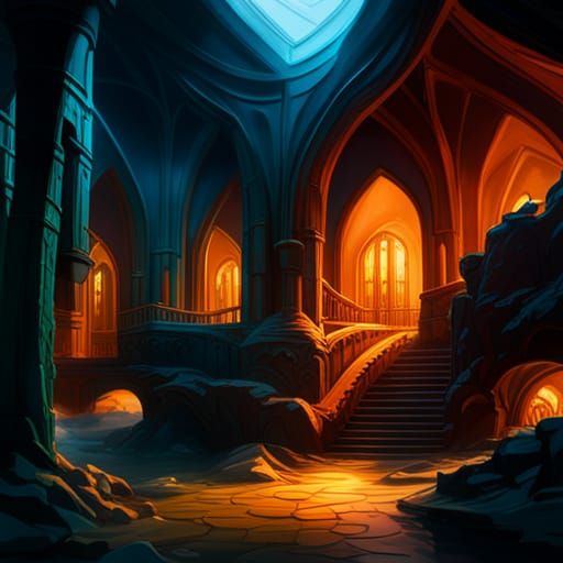 Fantastical Matte Painting with Intricate Details