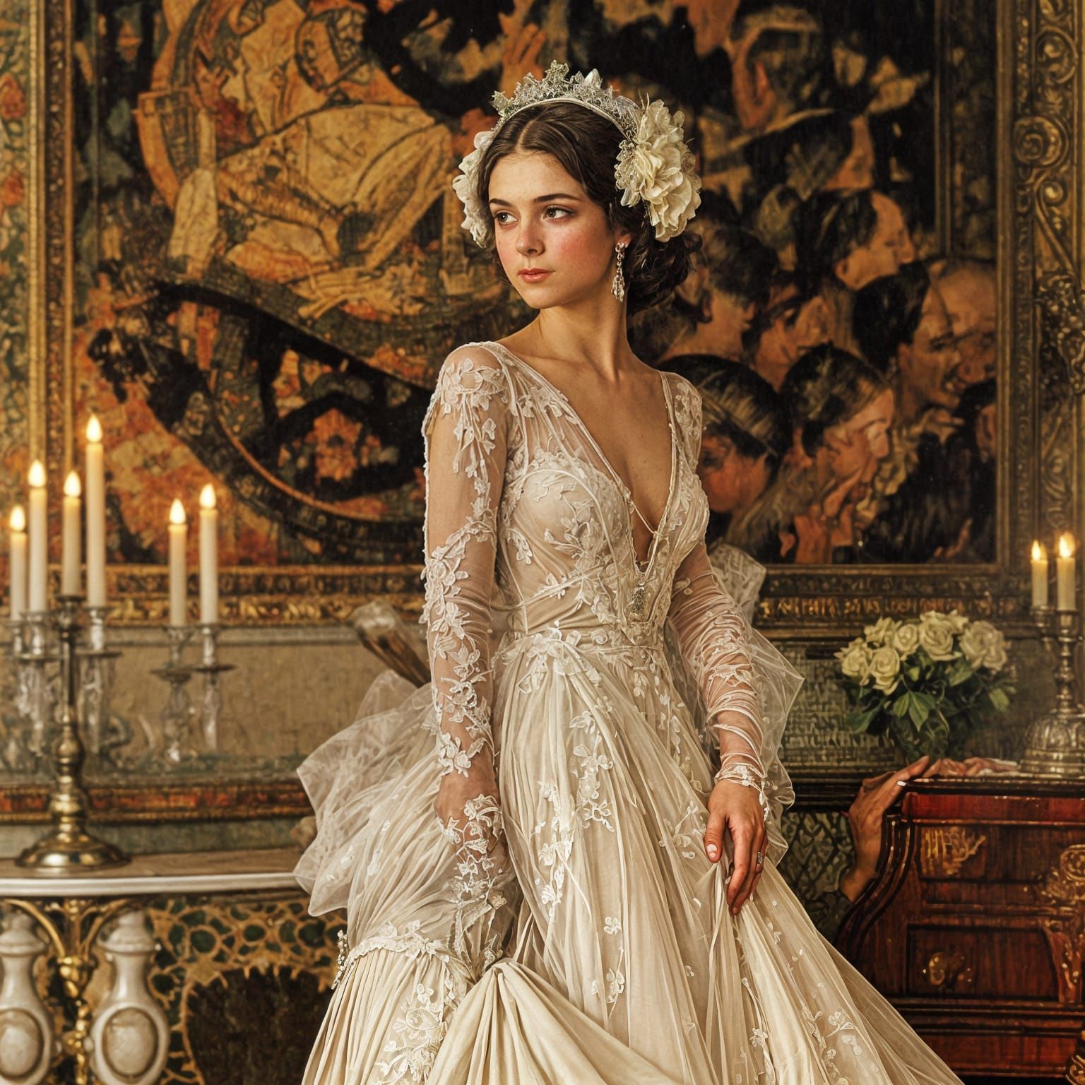 1920s Bride in Elegant Formal Attire