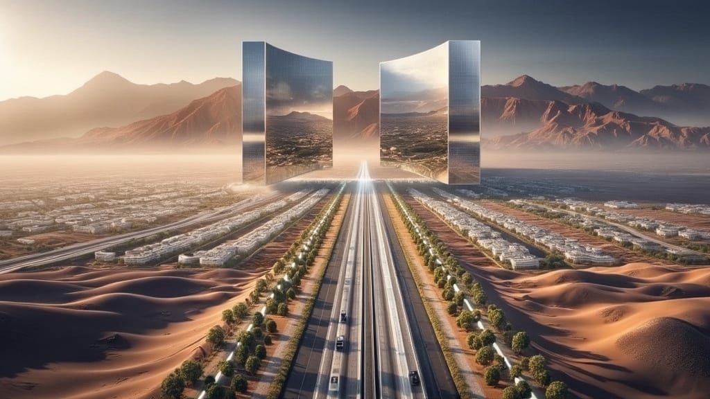 The Line City NEOM Hyperrealistic 3D Art