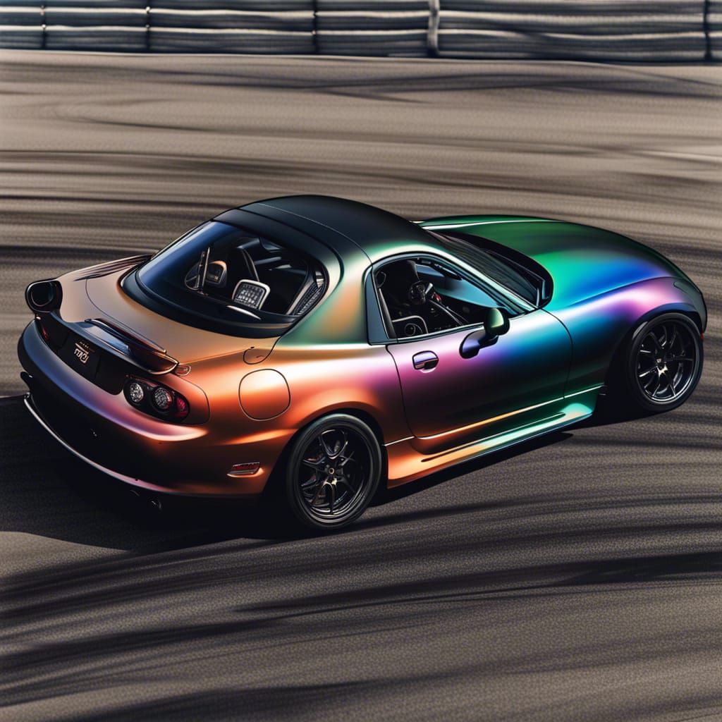 Mazda Miata RX7 Drifting in Metallic Colors