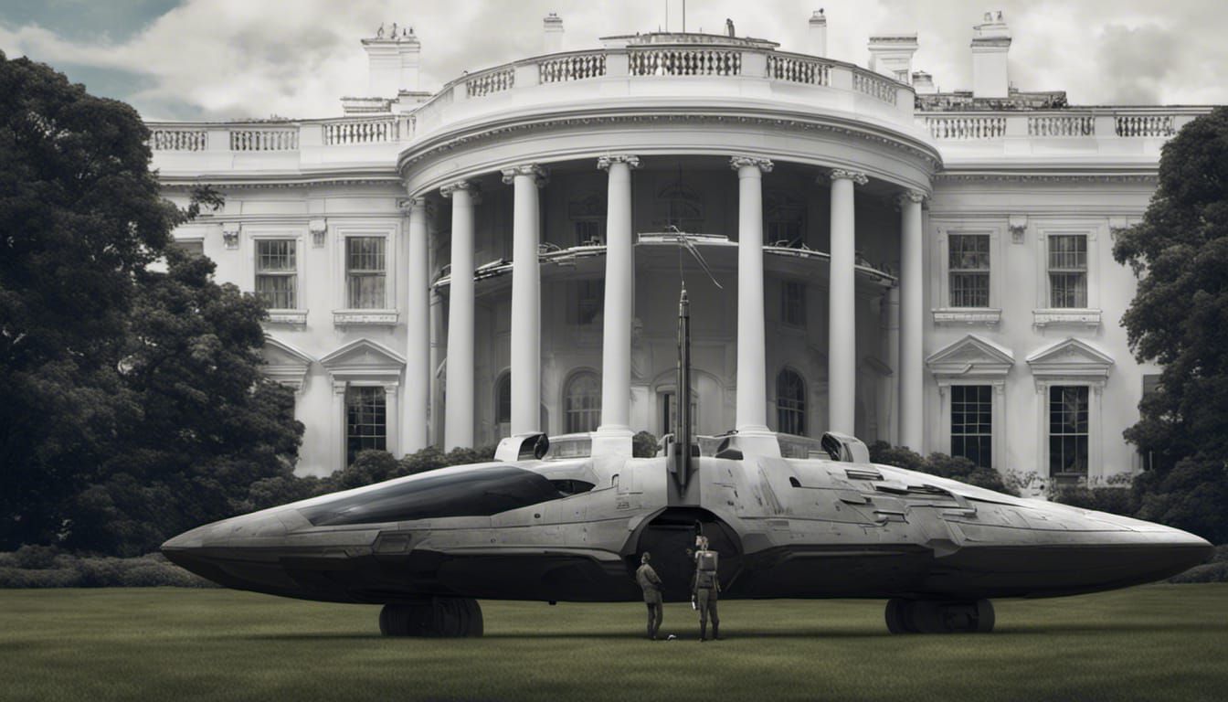 Alien Spacecraft Lands on White House Lawn