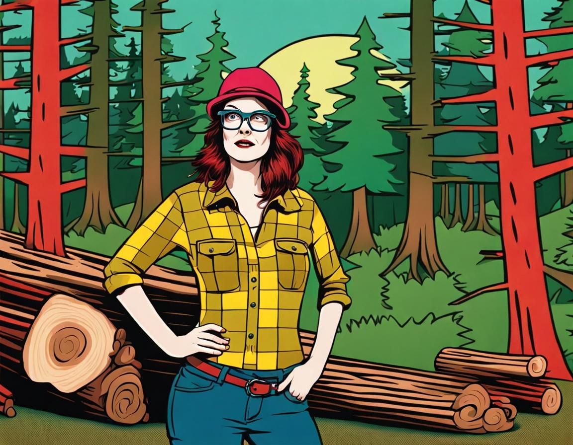 Hipster Comedian Promo Poster: Lumberjacks?