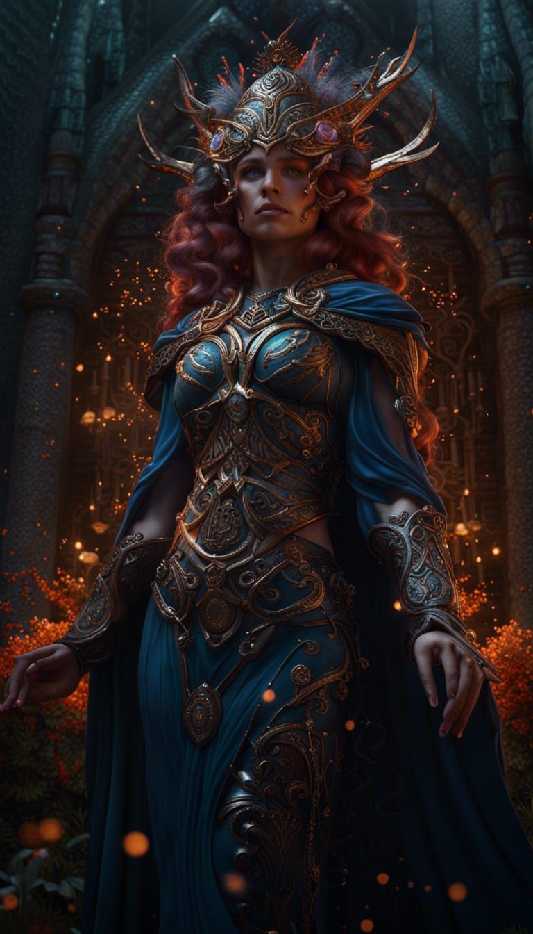 Goddess Brigid: Fantasy Concept Art in 8k