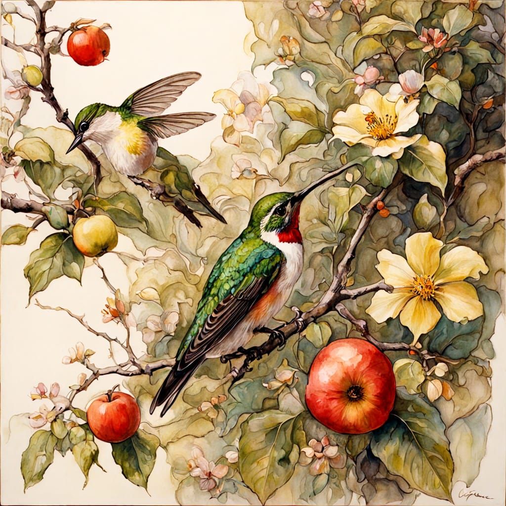 Whimsical Flower Elf in the Apple Tree: Anatomically Correct...