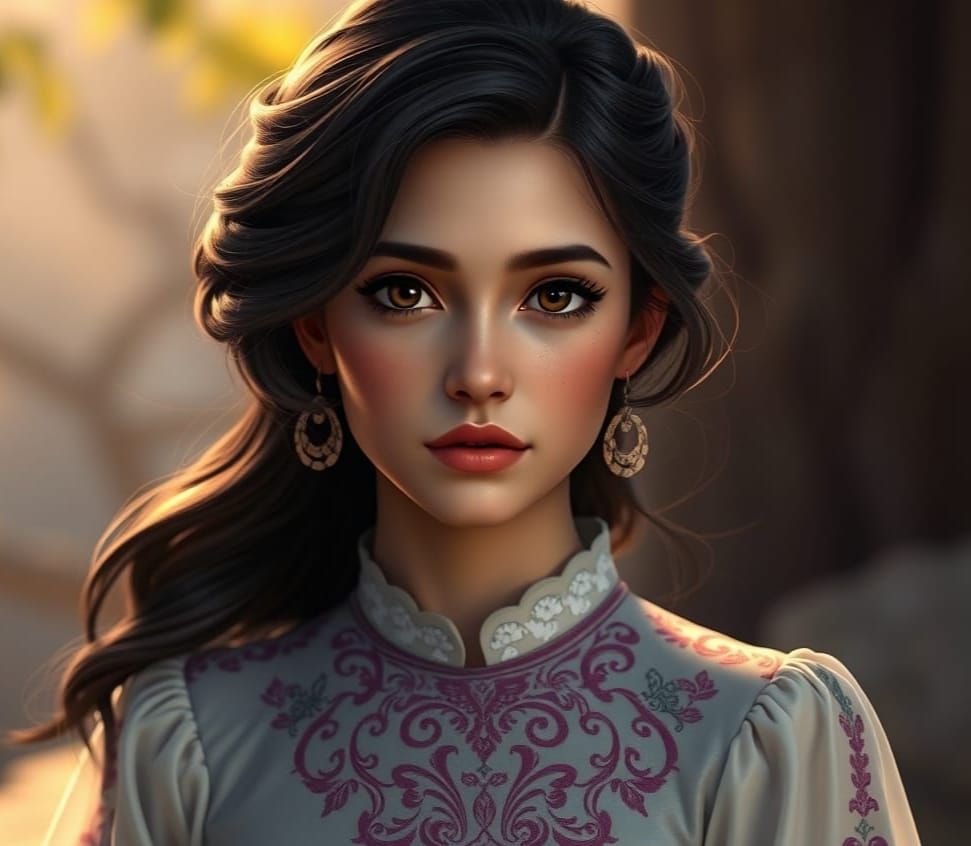 Latina Goddess in Elegant Portraiture