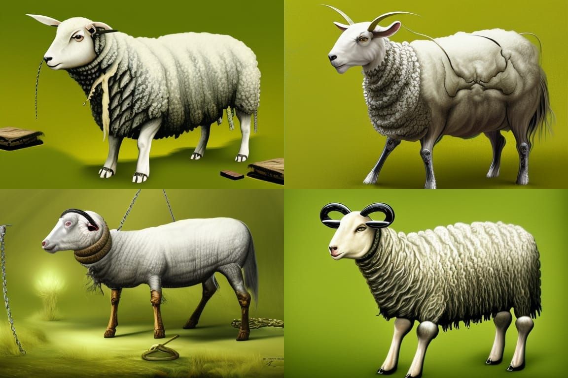 Sheep Searching for Money in Apocalyptic Fantasy