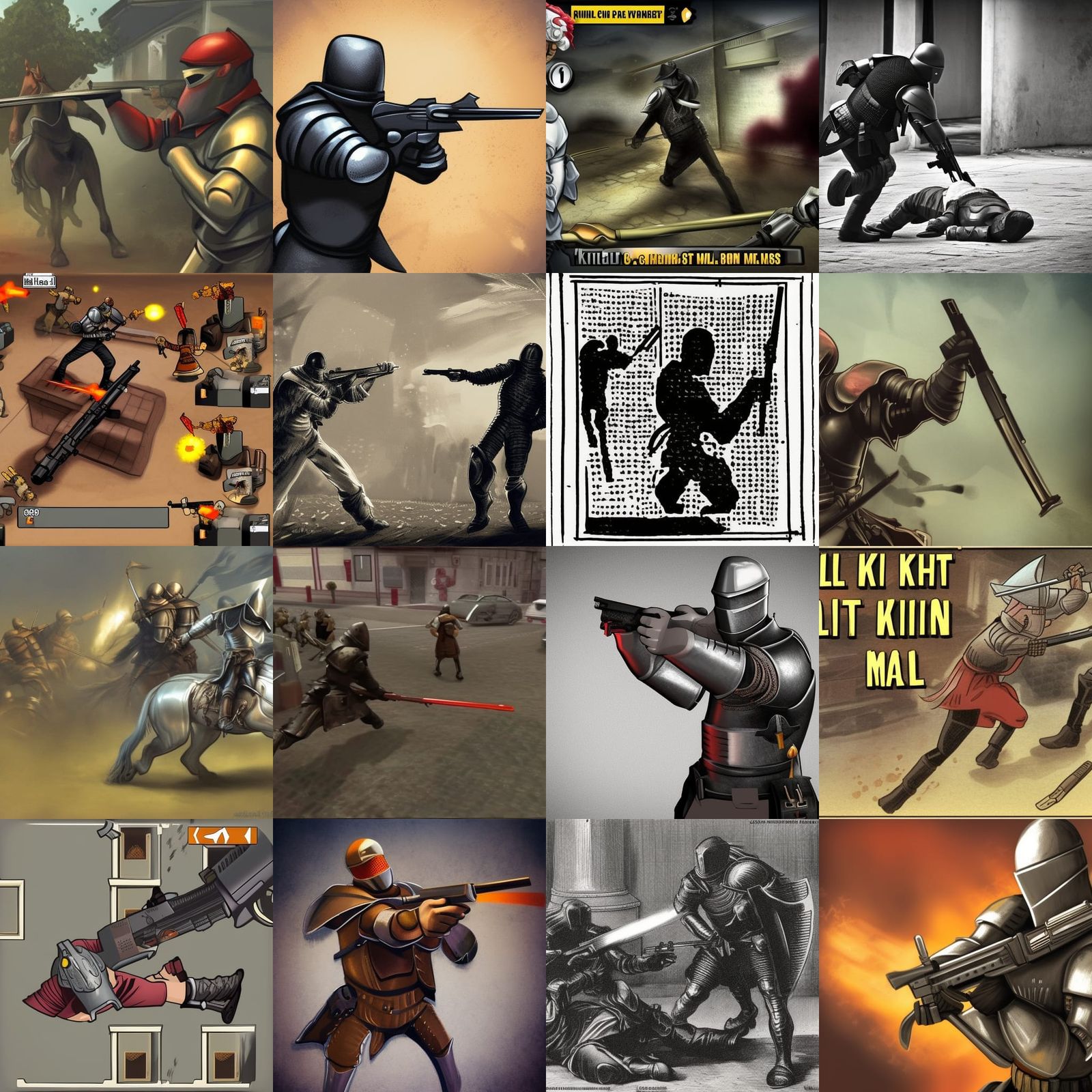 Knight Confronts Gunman: Anachronistic Showdown