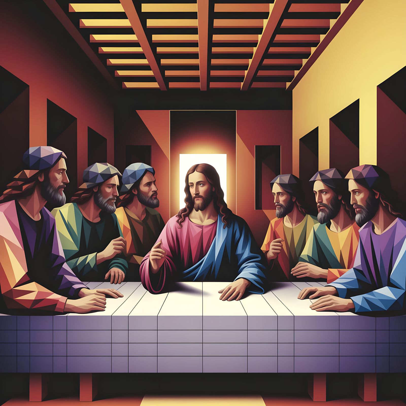 The Last Supper Reimagined in Modernist Abstraction