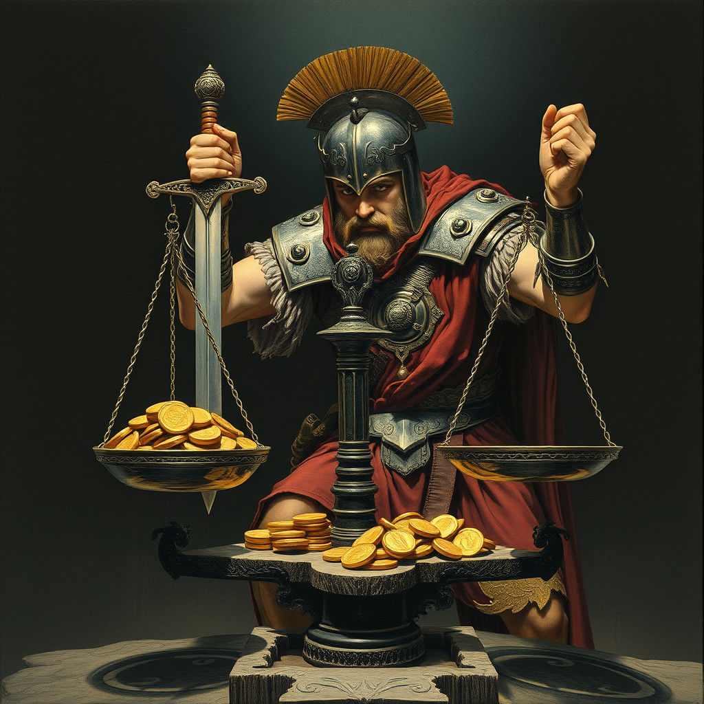 Gaulish Warrior Weighs Honor Against Wealth