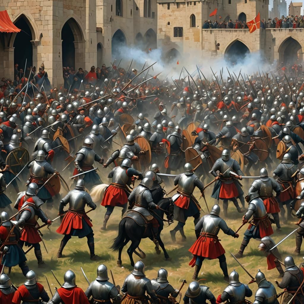 Massive Medieval Combat in a Whirlwind of Steel