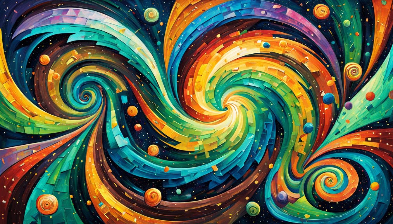 Iridescent Stars in a Cosmic Swirl: Mixed Media