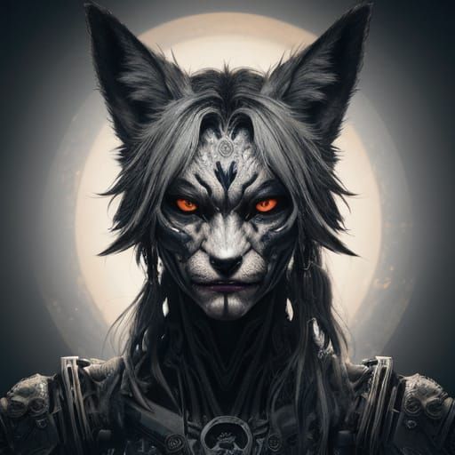 Cyberpunk Fox-Human Hybrid Character Design