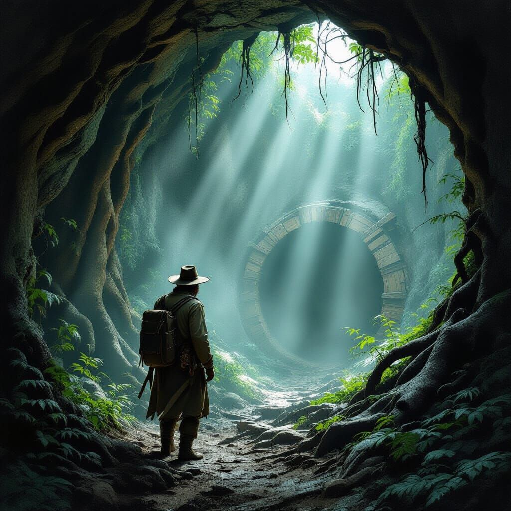 Prospector Discovers Ancient Mine in Misty Forest