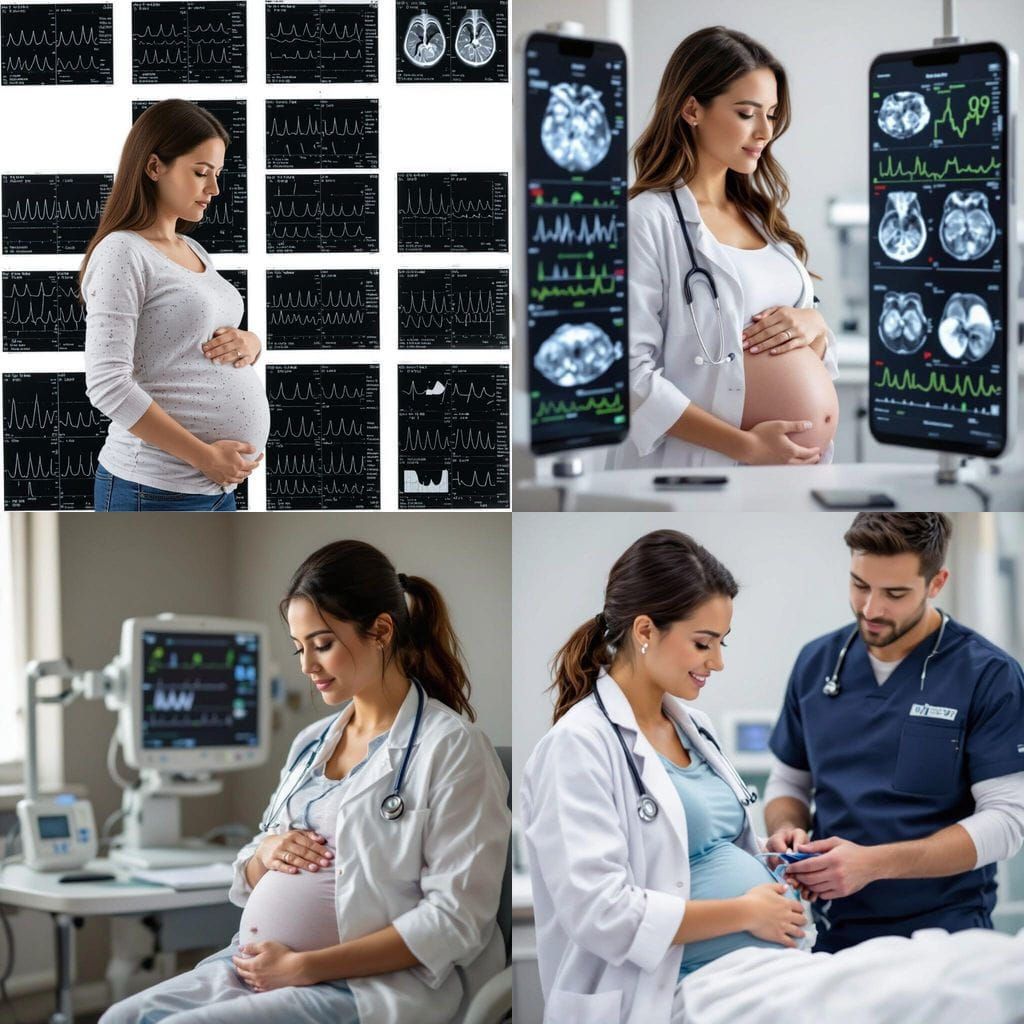 Pregnant Woman Undergoing Medical Examination