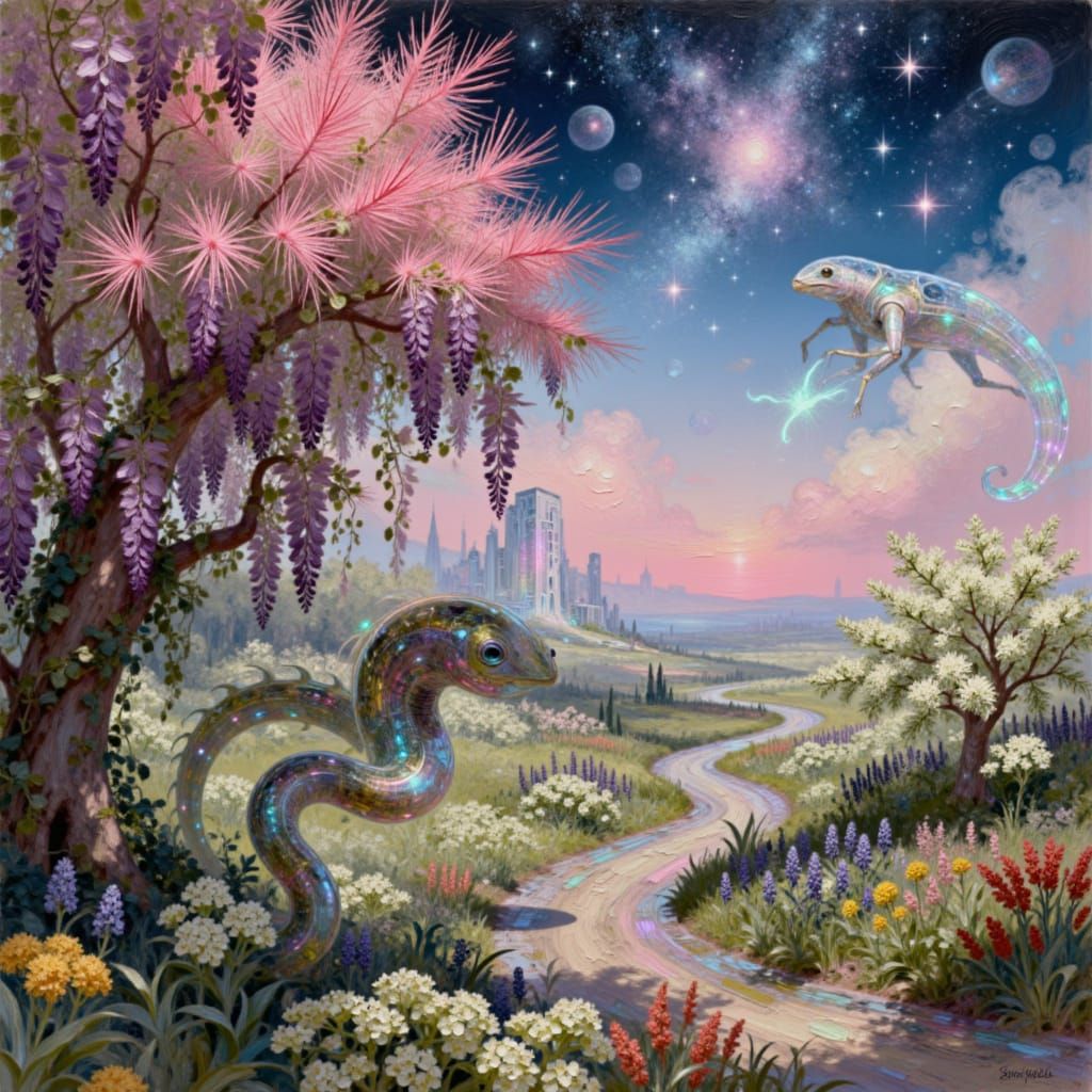 AI Generated Image: The Road to Work