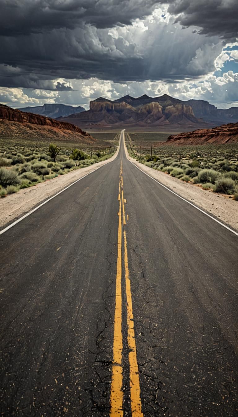 AI Generated Image of Route 66