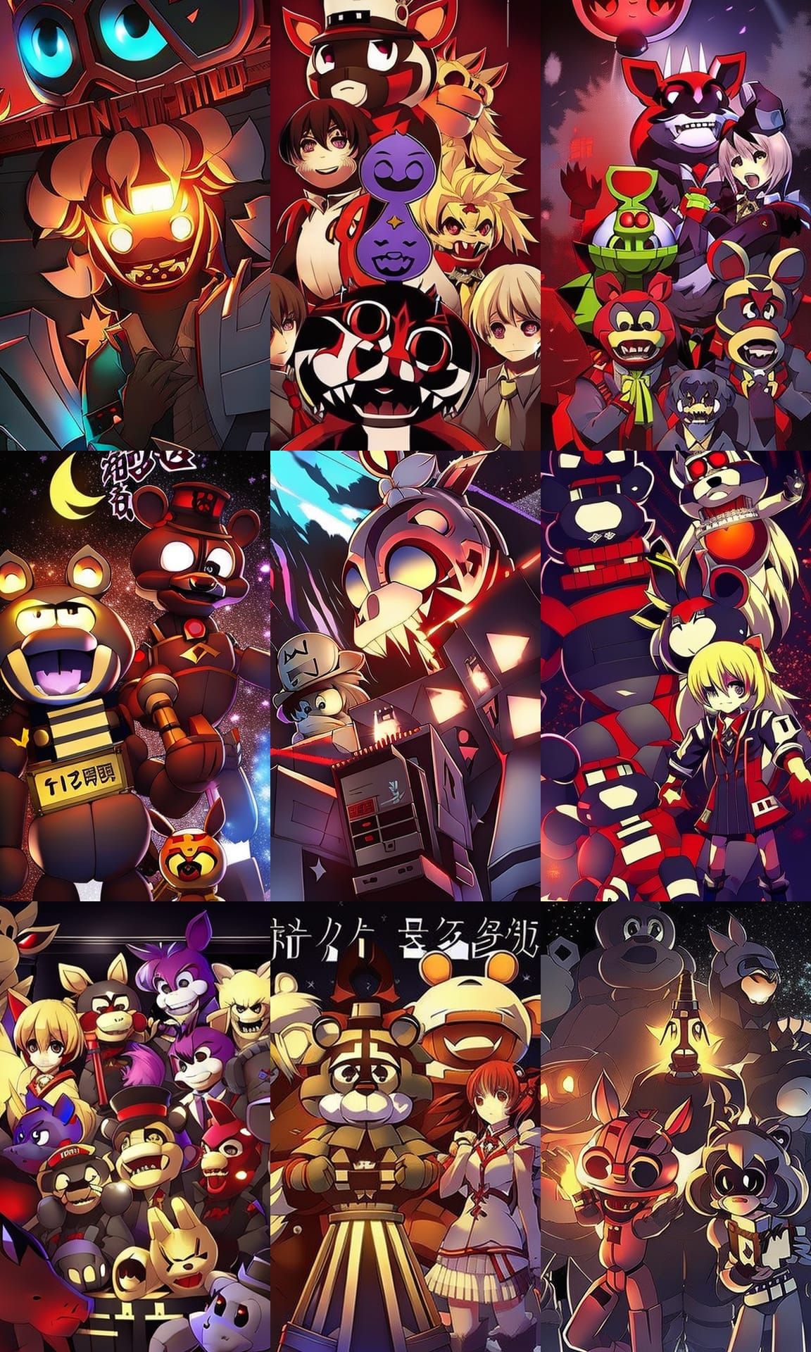 Five Nights at Freddy's: Anime Style Key Visual