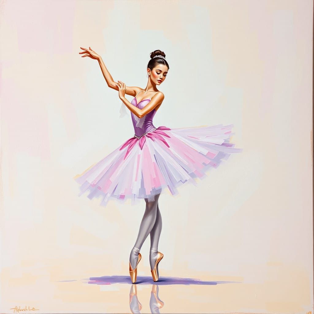 Ballerina in Soft Focus Impasto