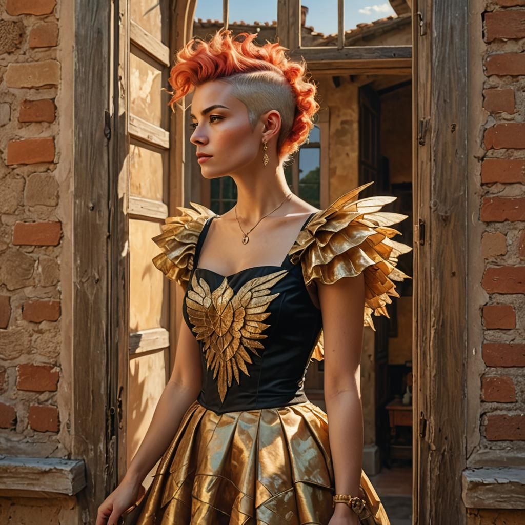 Punk Fairy in Tuscany, Hyperrealistic Digital Painting